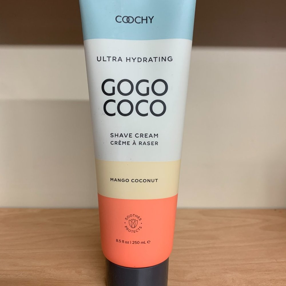 Coochy Ultra Gogo Coco Hydrating Shave Cream-Mango Coconut 8.5oz -for Curly Hair